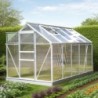 Habrita Serre de jardin en polycarbonate Gris 6.03m²