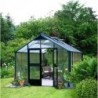 Juliana Serre de jardin en polycarbonate Gris 8.8m²