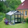 Juliana Serre de jardin en polycarbonate Gris 8.8m²
