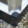 Juliana Serre de jardin en polycarbonate Gris 8.8m²