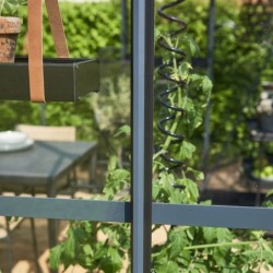 Juliana Serre de jardin en polycarbonate Gris 8.8m²