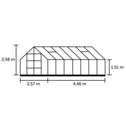 Halls Serre de jardin en polycarbonate Vert 11.5m²