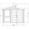 Solid Serre de jardin en polycarbonate Bois massif Marron 8.91m²