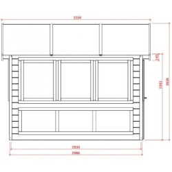 Solid Serre de jardin en polycarbonate Bois massif Marron 8.91m²