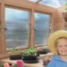 Solid Serre de jardin en polycarbonate Bois massif Marron 8.91m²