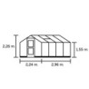 Juliana Serre de jardin en polycarbonate Gris 6.6m²