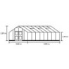 Juliana Serre de jardin en polycarbonate Gris 21.4m²