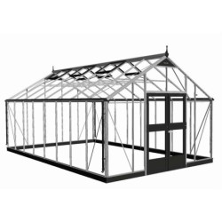 Juliana Serre de jardin en polycarbonate Gris 21.4m²