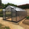 Green Protect Serre de jardin en polycarbonate Gris 16.9m²