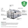 Green Protect Serre de jardin en polycarbonate Gris 16.9m²