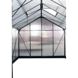 Green Protect Serre de jardin en polycarbonate Gris 16.9m²