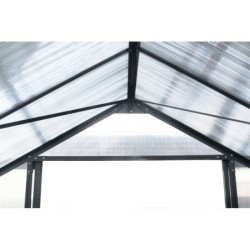 Green Protect Serre de jardin en polycarbonate Gris 16.9m²