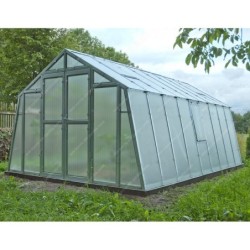 Limes Serre de jardin en polycarbonate Gris 13.7m²