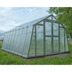 Limes Serre de jardin en polycarbonate Gris 13.7m²