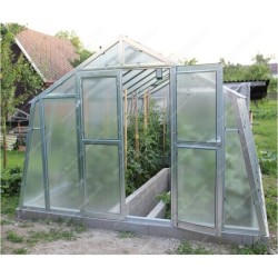 Limes Serre de jardin en polycarbonate Gris 13.7m²