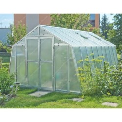 Limes Serre de jardin en polycarbonate Gris 13.7m²