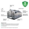 Green Protect Serre de jardin en polycarbonate Gris 15m²