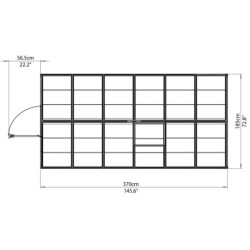 Canopia by Palram Serre de jardin en polycarbonate Gris 6.8m²