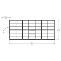 Canopia by Palram Serre de jardin en polycarbonate Gris 7.9m²
