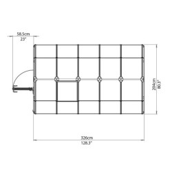 Canopia by Palram Serre de jardin en polycarbonate Vert 6.65m²