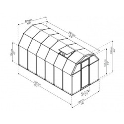 Canopia by Palram Serre de jardin en polycarbonate Vert 7.89m²