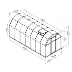 Canopia by Palram Serre de jardin en polycarbonate Vert 9.15m²