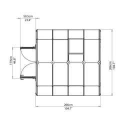 Canopia by Palram Serre de jardin en polycarbonate Vert 7.07m²