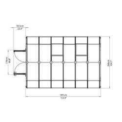 Canopia by Palram Serre de jardin en polycarbonate Vert 10.40m²
