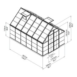 Canopia by Palram Serre de jardin en polycarbonate Gris 8.9m²