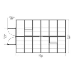 Canopia by Palram Serre de jardin en polycarbonate Gris 8.9m²