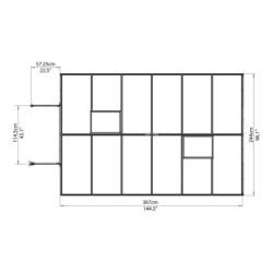 Canopia by Palram Serre de jardin en polycarbonate  Gris 8.9m²