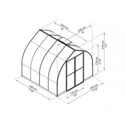 Canopia by Palram Serre de jardin en polycarbonate Gris 5.95m²