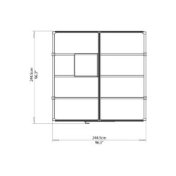 Canopia by Palram Serre de jardin en polycarbonate Gris 5.9m²