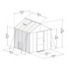 Canopia by Palram Serre de jardin en polycarbonate Gris 5.9m²