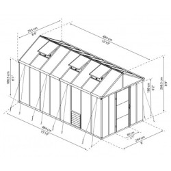 Canopia by Palram Serre de jardin en polycarbonate Gris 11.8m²