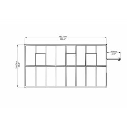 Canopia by Palram Serre de jardin en polycarbonate Gris 11.8m²