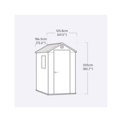 Keter Abri de jardin résine Polypropylène Gris 2.3m²