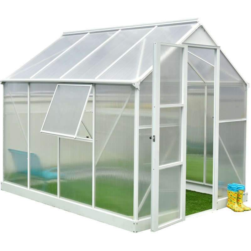 Westmann Serre de jardin en polycarbonate Blanc 4.8m² Westmann Serre de jardin en polycarbonate Blanc 4.8m²