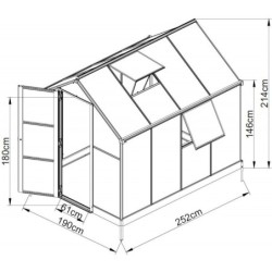 Westmann Serre de jardin en polycarbonate Blanc 4.8m²