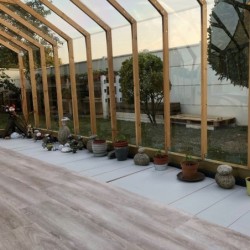 Helio Serre de jardin en polycarbonate Gris 20m²