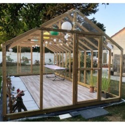 Helio Serre de jardin en polycarbonate Gris 20m²