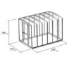 Helio Serre de jardin en polycarbonate Marron 6m²