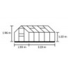 Halls Serre de jardin en polycarbonate Noir 6.2m²