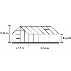 Halls Serre de jardin en polycarbonate Vert 9.9m²