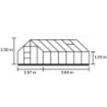 Halls Serre de jardin en polycarbonate Vert 9.9m²