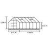 Halls Serre de jardin en polycarbonate Noir 9.9m²