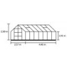 Halls Serre de jardin en polycarbonate Noir 11.5m²