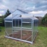 Gampre Serre de jardin en polycarbonate Gris 6.5m²