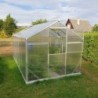 Gampre Serre de jardin en polycarbonate Gris 9.8m²