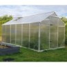 Gampre Serre de jardin en polycarbonate Gris 9.8m²